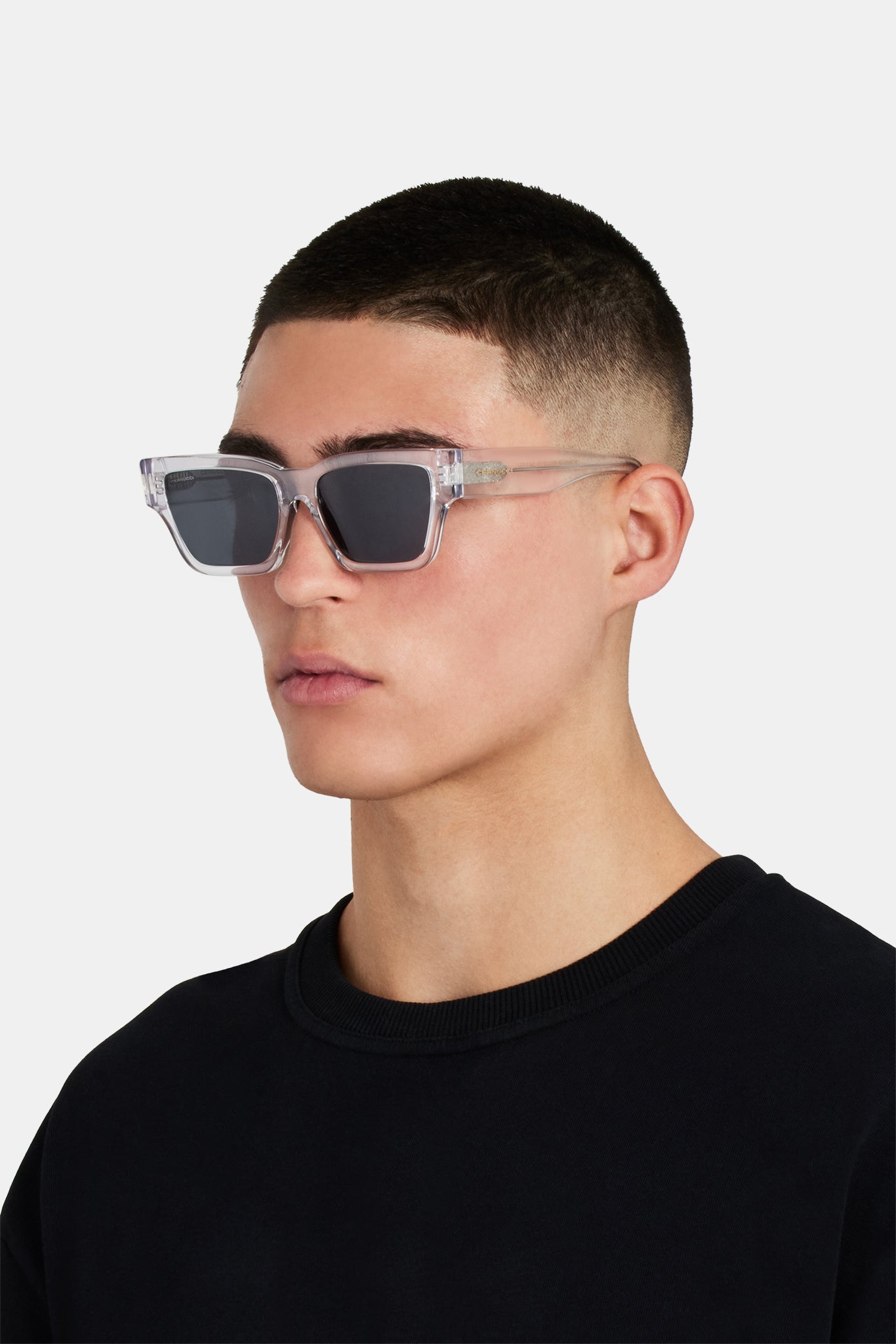 Beseled – Sonnenbrille mit quadratischem Rahmen aus Acetat – Kristall